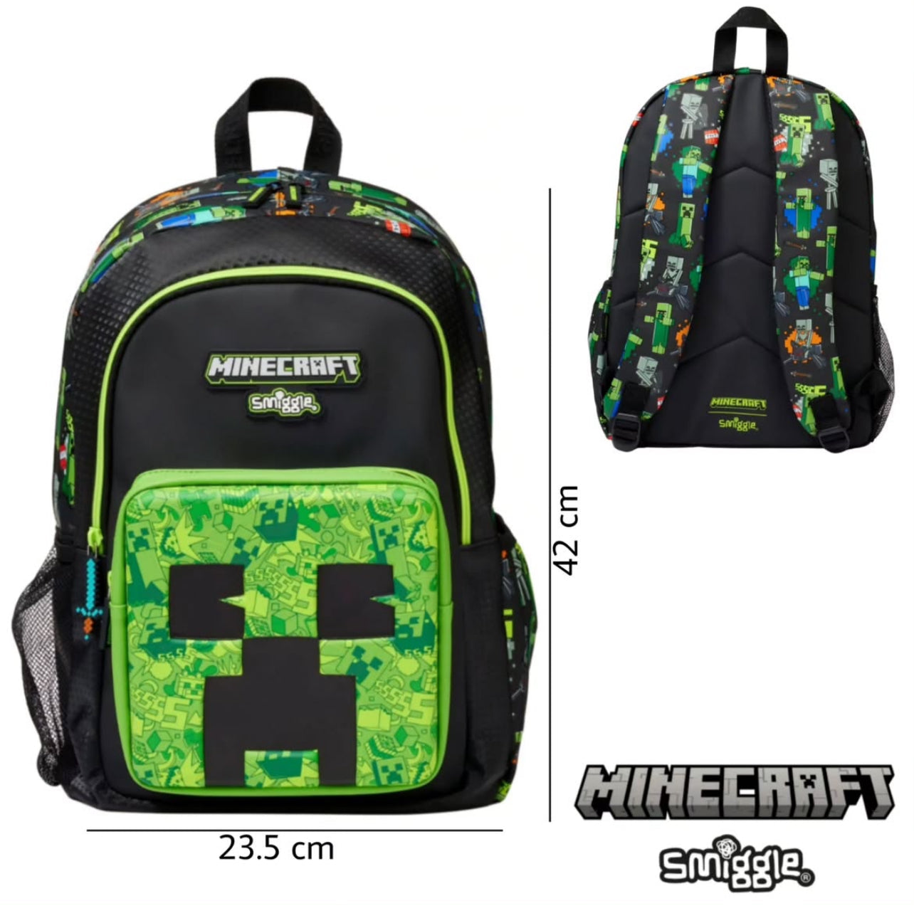 Minecraft x Smiggle - 16” Premium Backpack