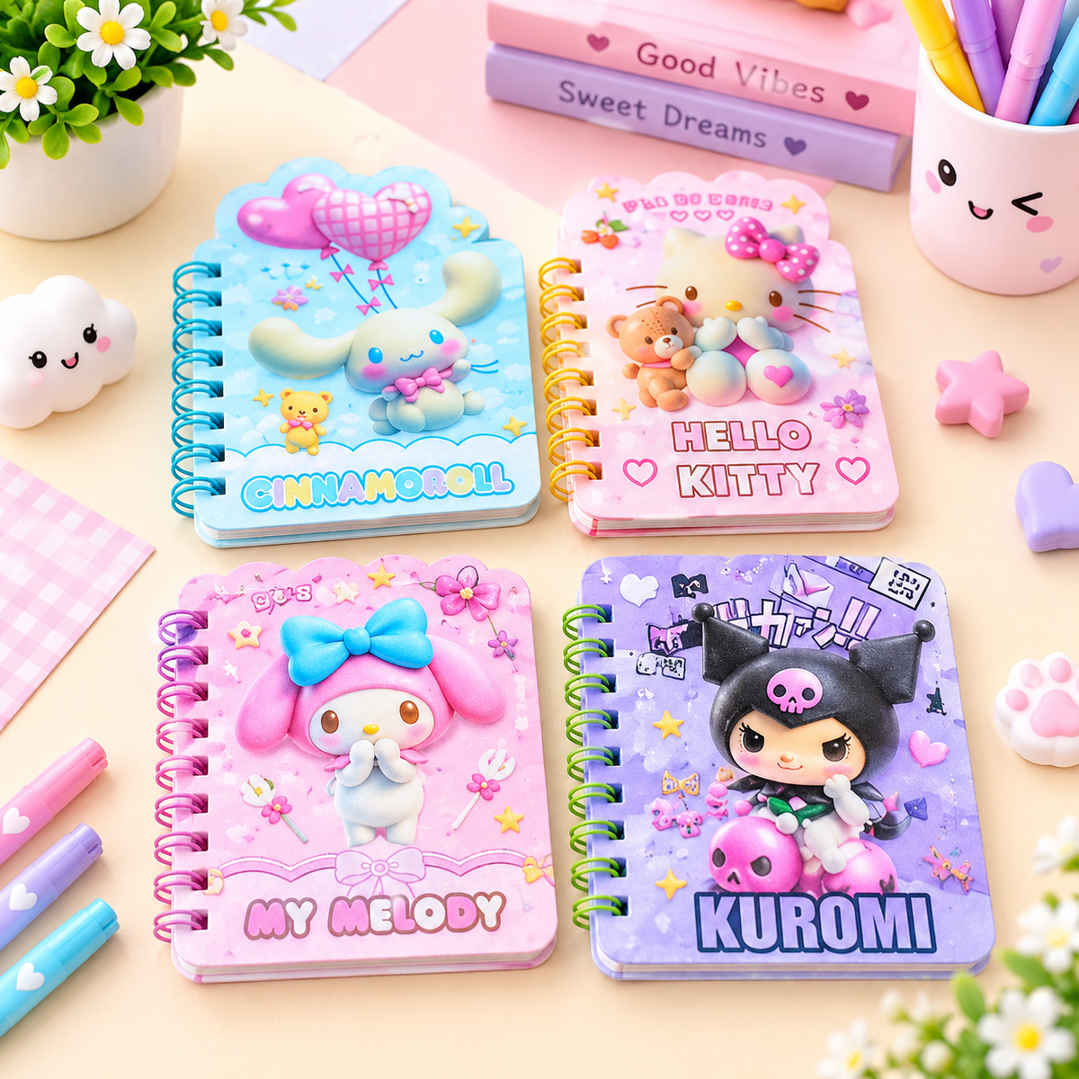 Sanrio - Mini Holographic Spiral Diary