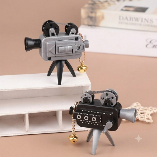 Vintage Style Camera LED Projector Keychain