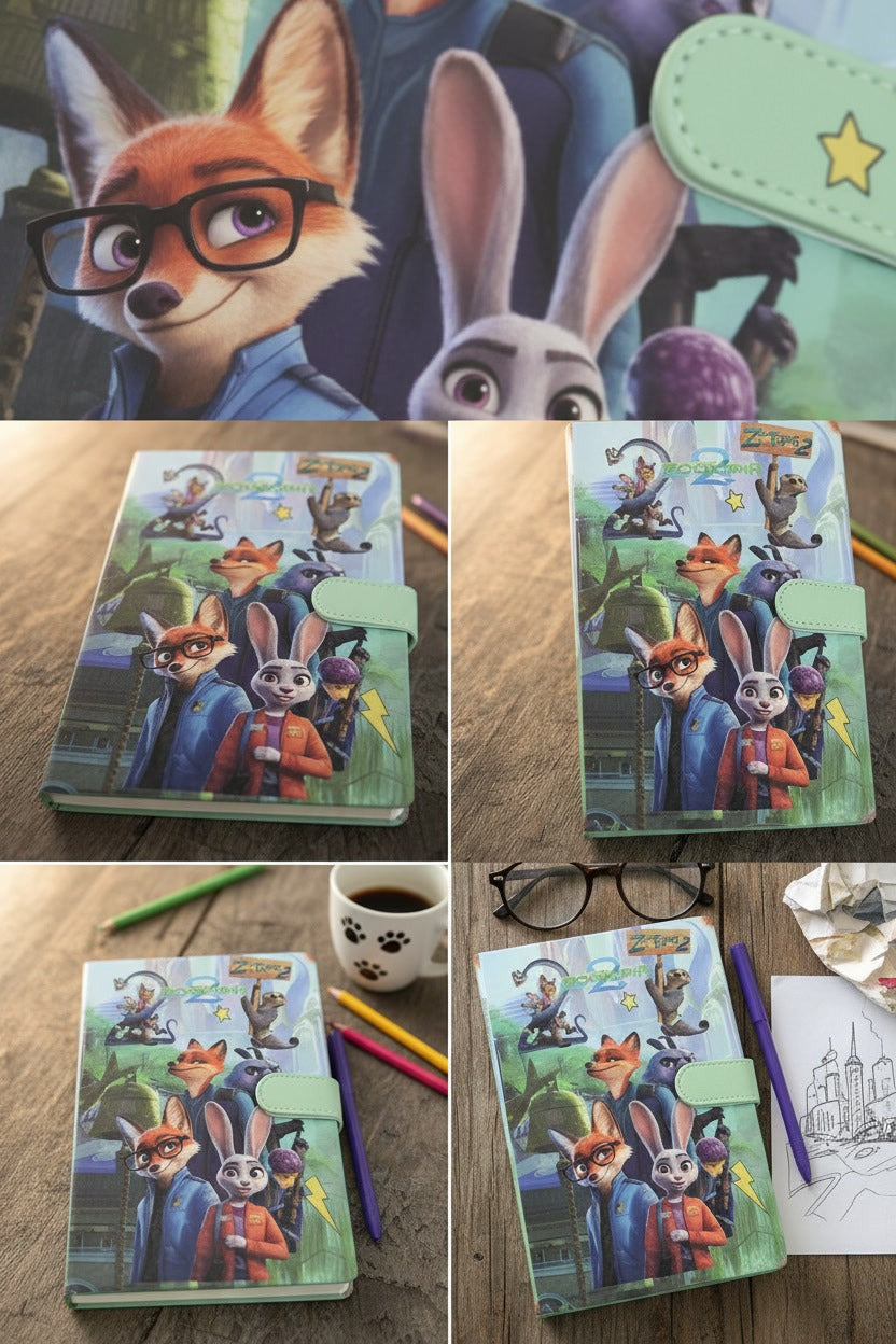 Zootopia Snap Lock Notebook