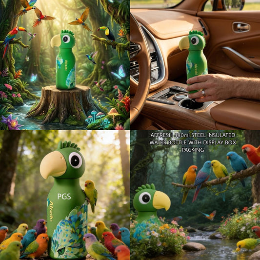 Afresh - Parrot Insulated 3D Bottle