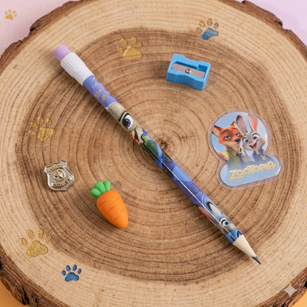 Zootopia - Pencil Box n Sharpener | 12pcs | 2B