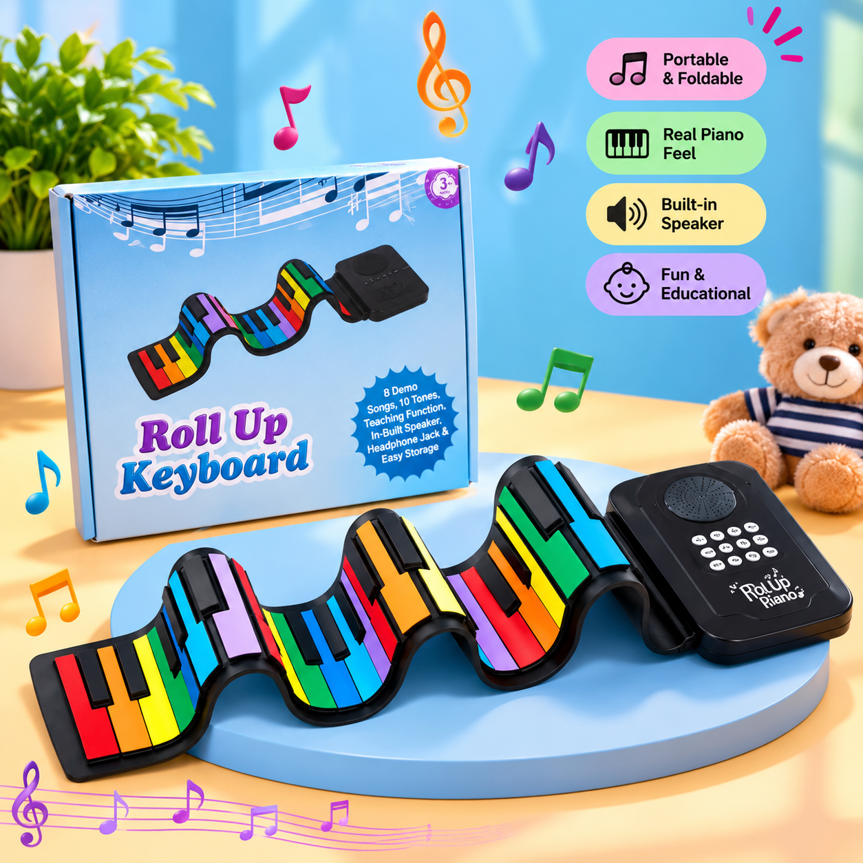 Children Hand Roll up Keyboard Piano | 37 Keys