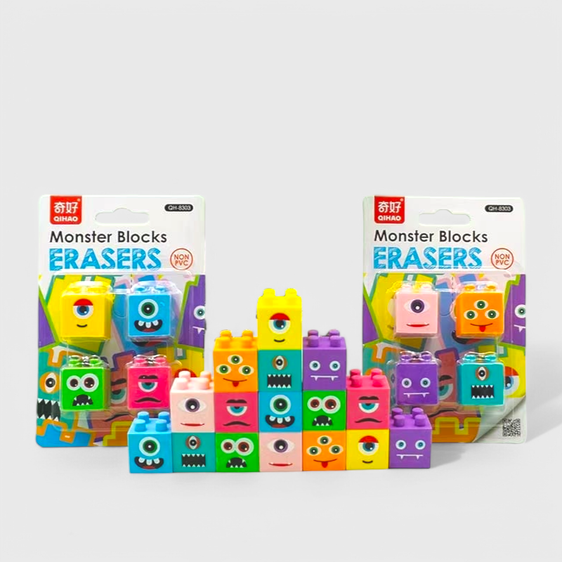 DIY Erasers - Monster Blocks