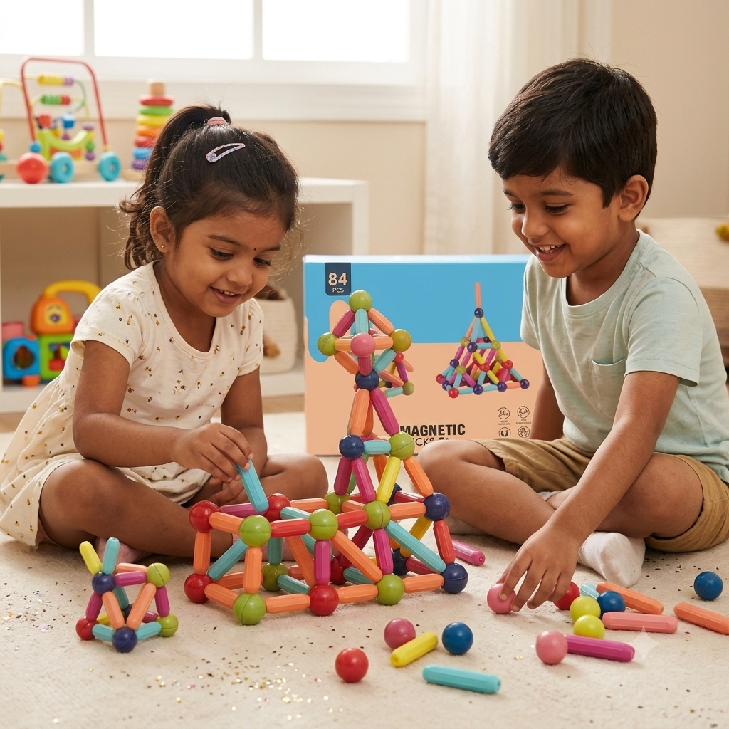84pcs Magnetic Sticks and Balls Set | STEM | Educational