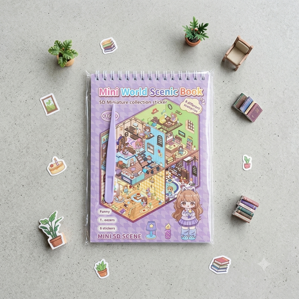 3D Miniature Stickers Book