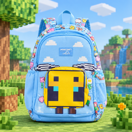 Smiggle - 14” Blue Minecraft Classic Backpack