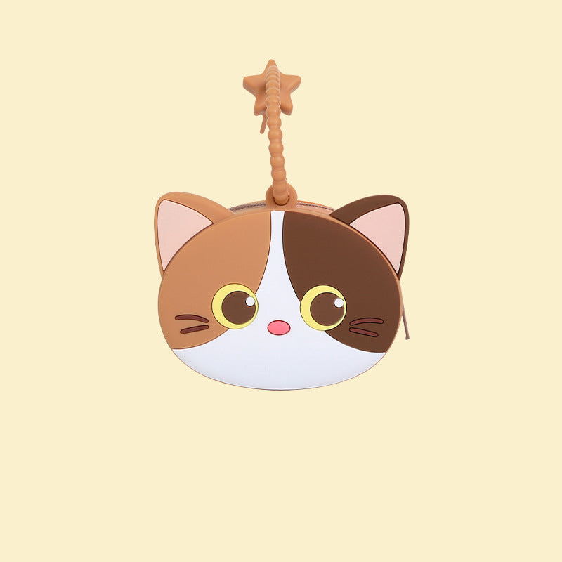 Cute 3D Kitty Silicone Coin Purse & Earphone Case
