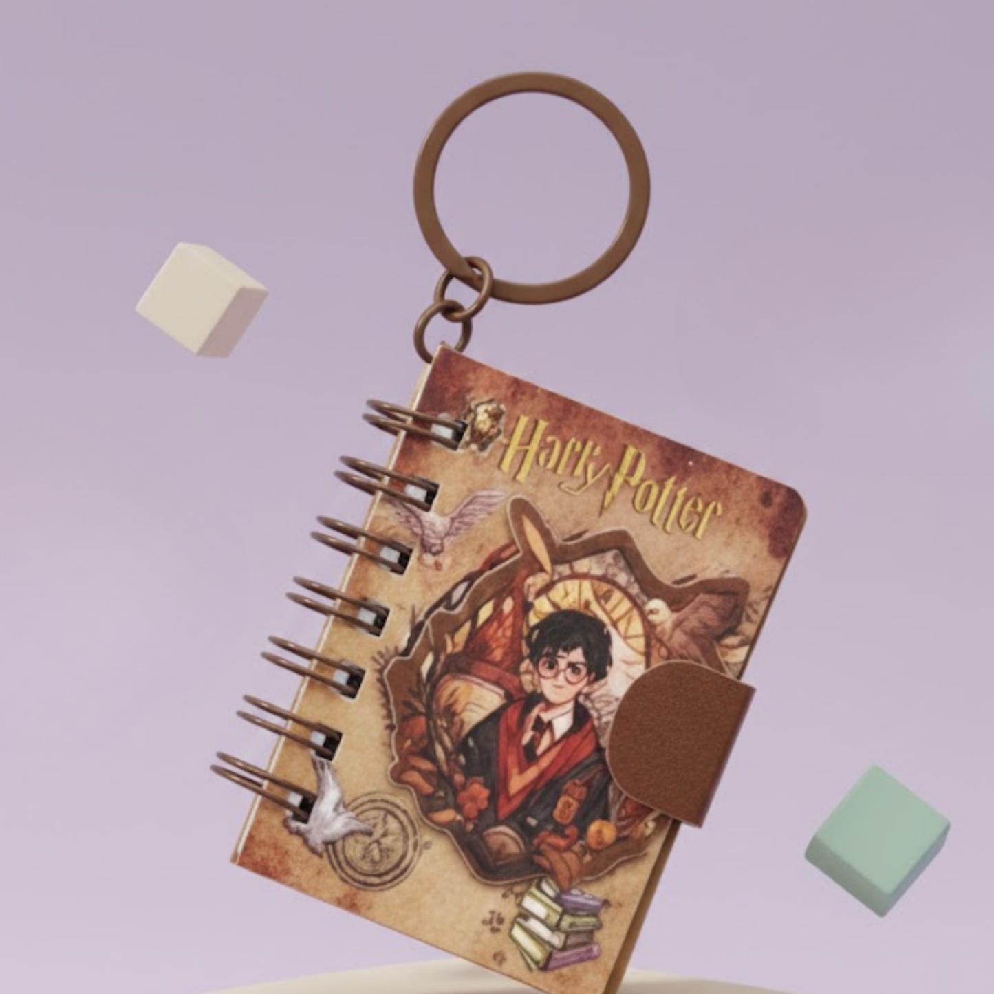 Harry Potter - Mini Spiral Pocket Diary Keychain