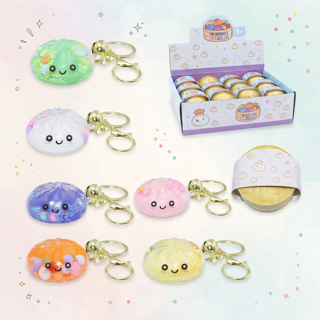 Mystery Glitter Dumpling Keychains