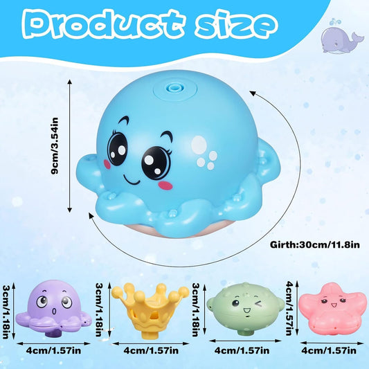 Cute Octopus Baby Bath Toy with Water Spray