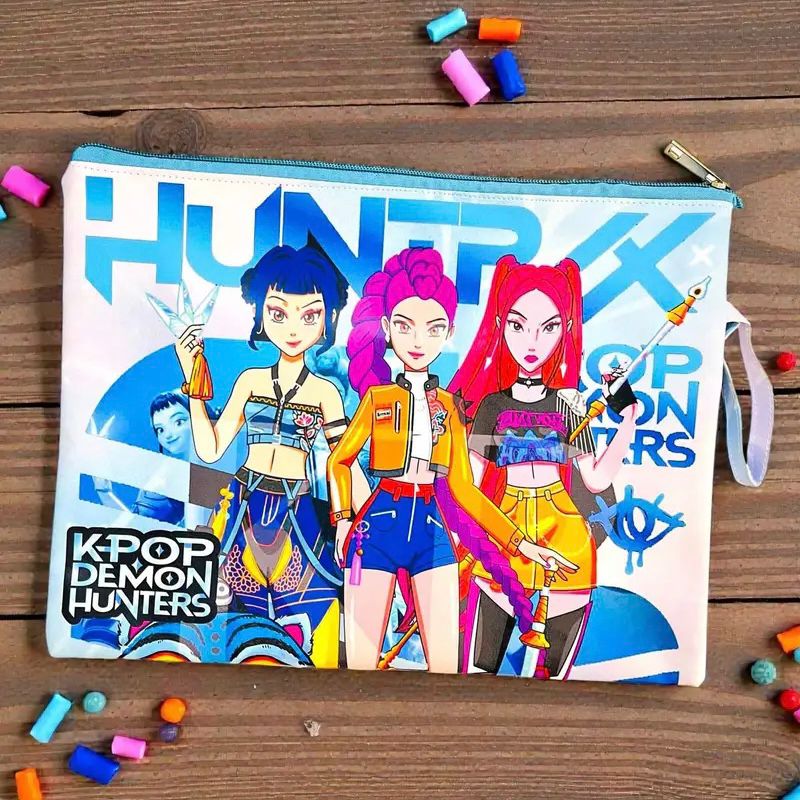 K-Pop Demon Hunters Durable Faux Leather Pouch | A4 size
