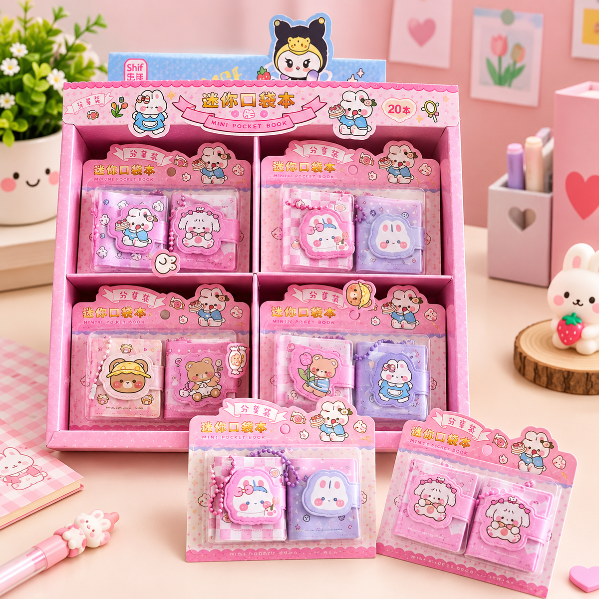 Cute Mini Pocket Keychain Diary | 2pcs