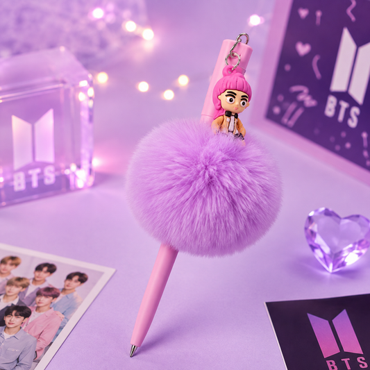 K-Pop - Fur Keychain Pen