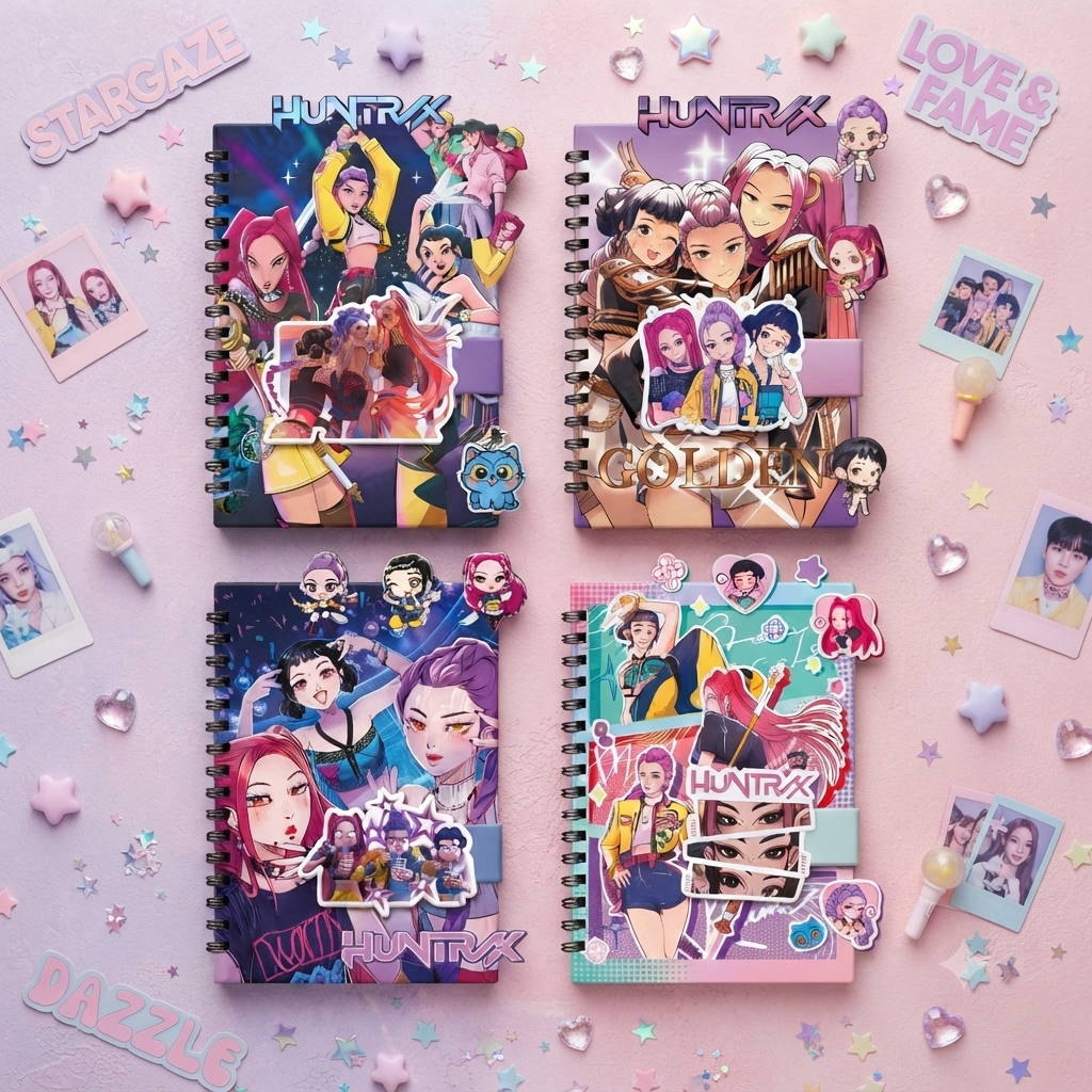 K-Pop - Huntrix - 3D Holographic Spiral Diary