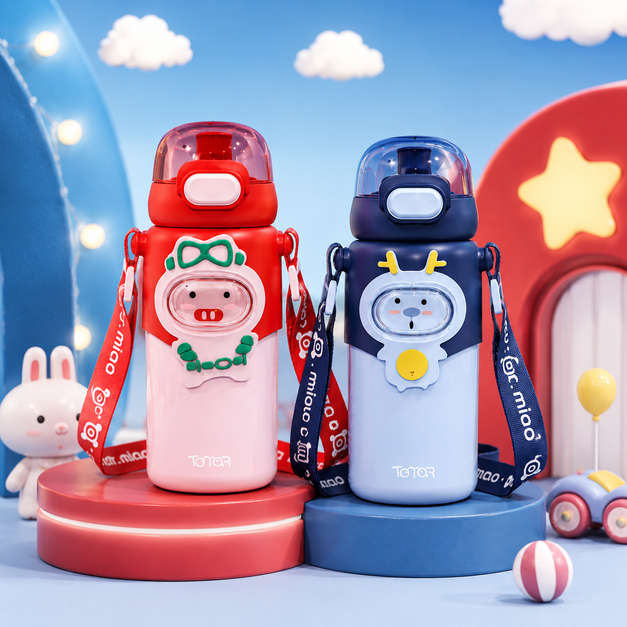 Cute Character Insulated Water Bottle | 460ml