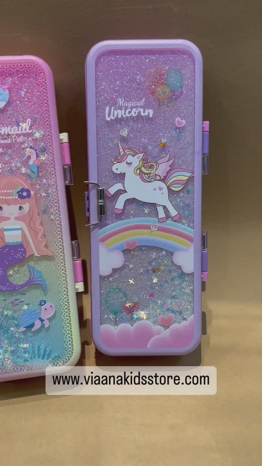 Super Cute Glitter Pencil Box