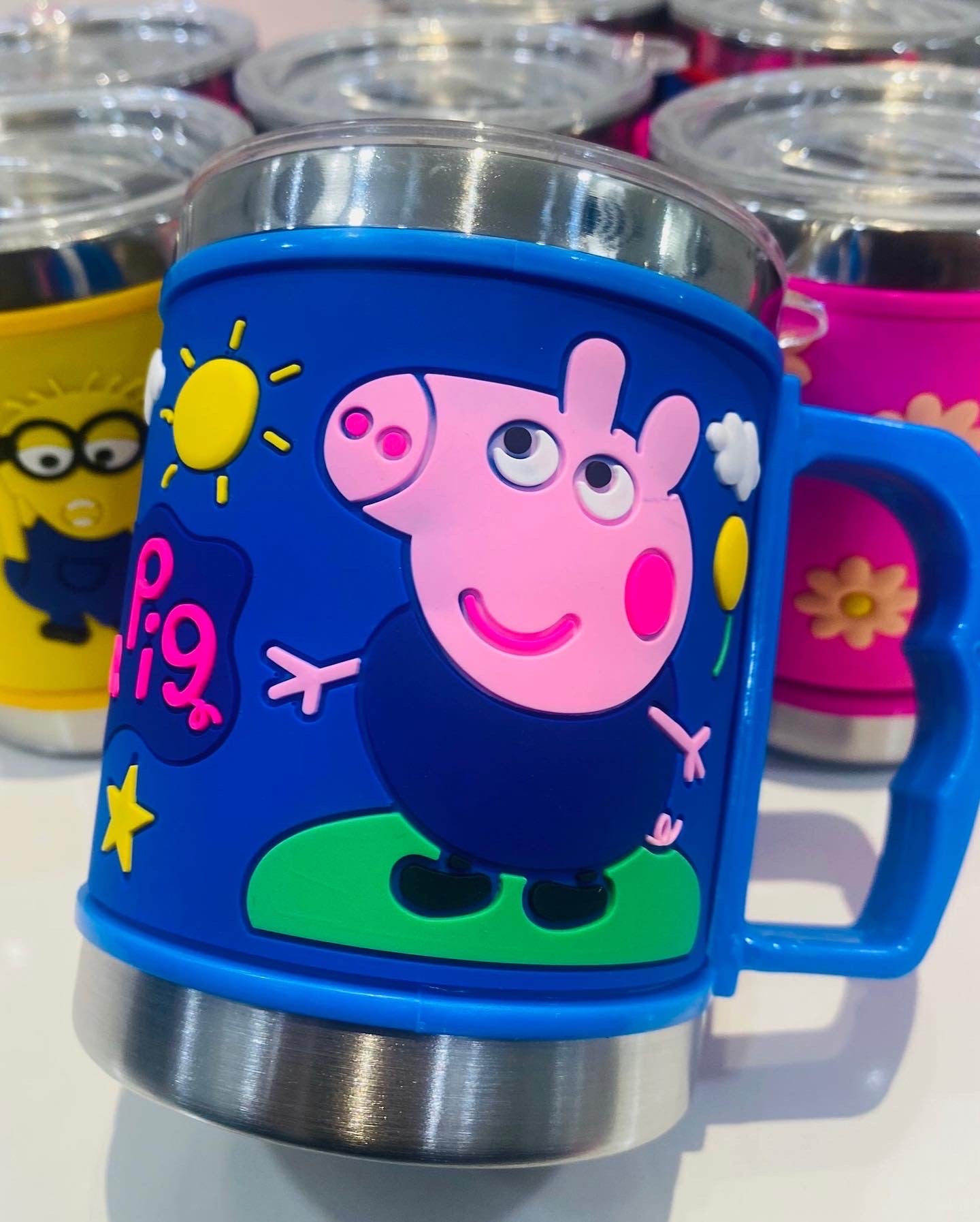 Stainless Steel Mugs with Silicone Embossed