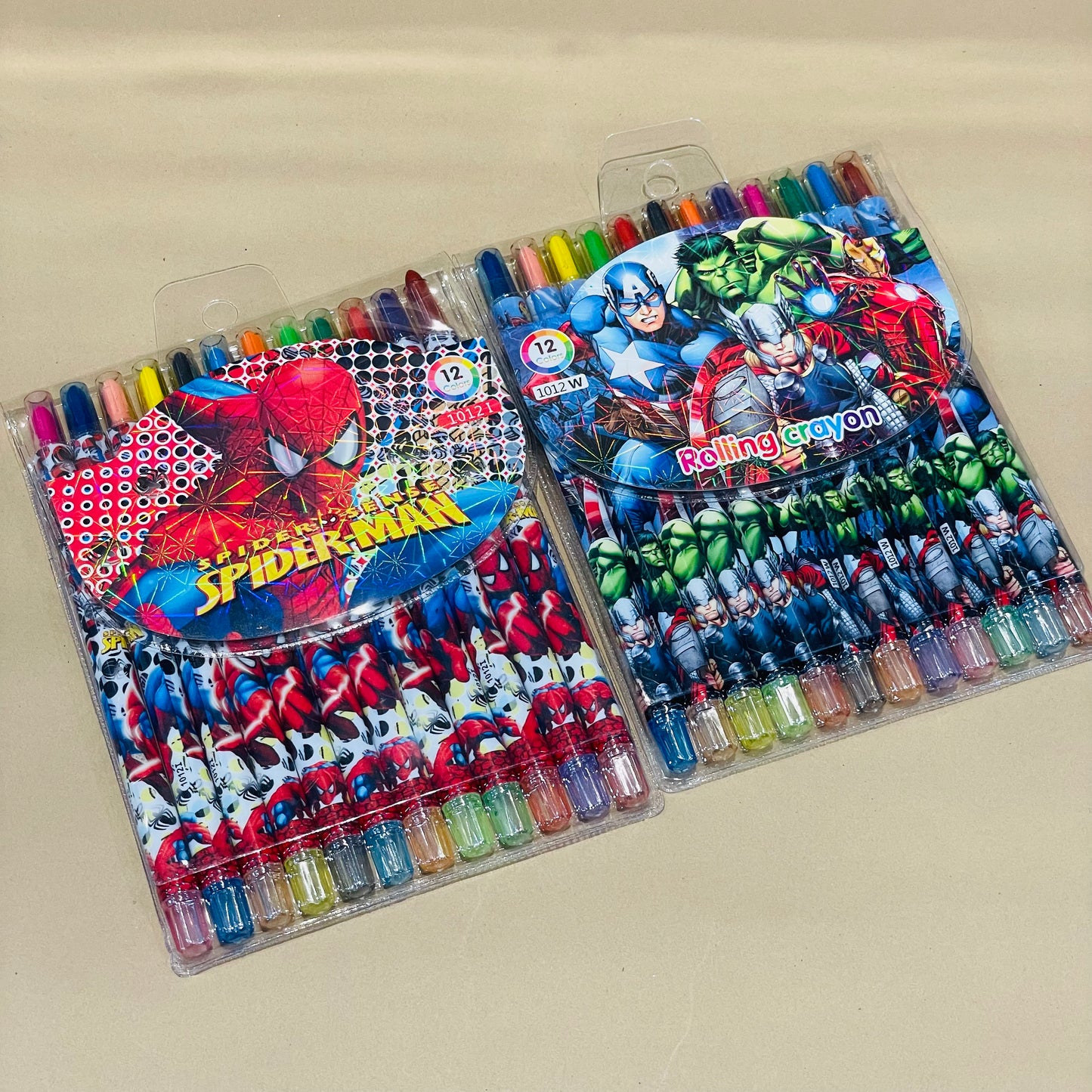 Cartoon Printed Rolling Crayons Twistable