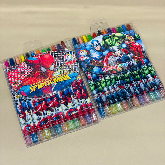 Cartoon Printed Rolling Crayons Twistable