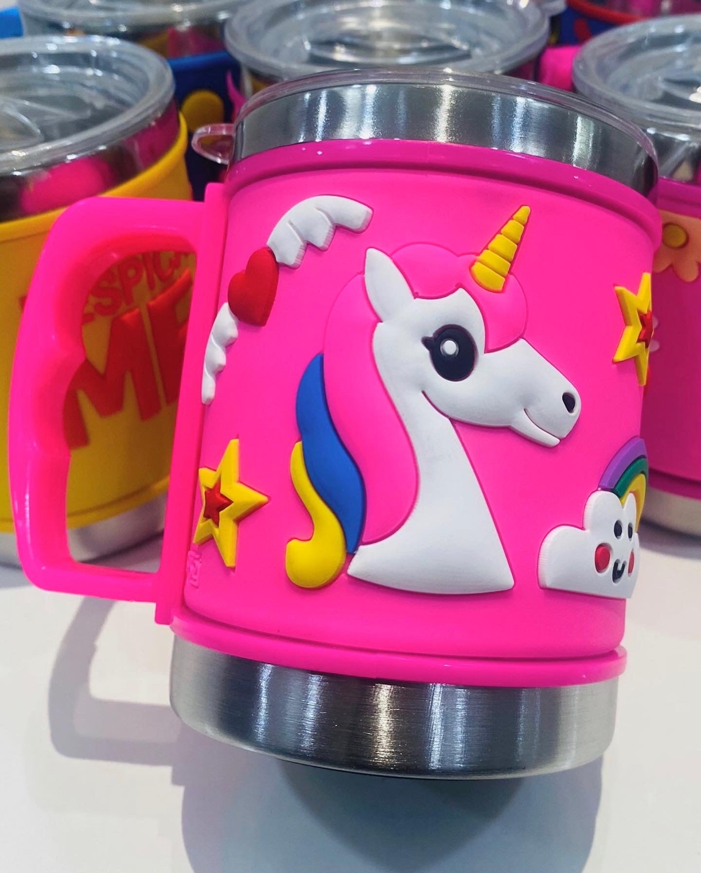 Stainless Steel Mugs with Silicone Embossed