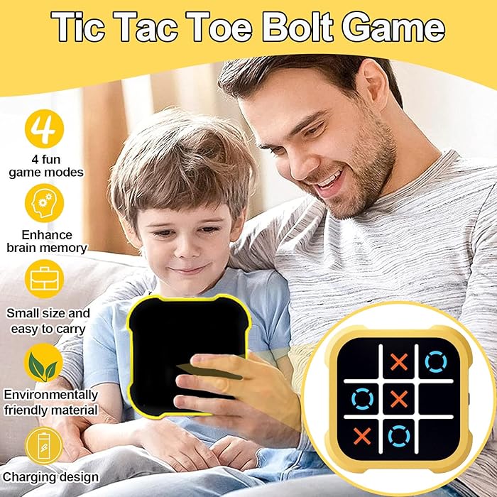 4 in 1 - Tic Tac Toe | Rechargrable | Single-Multiplayer