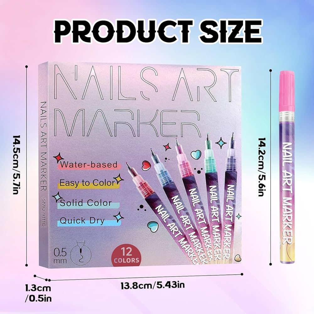 Nail Art Market - 0.5mm | 12 colors
