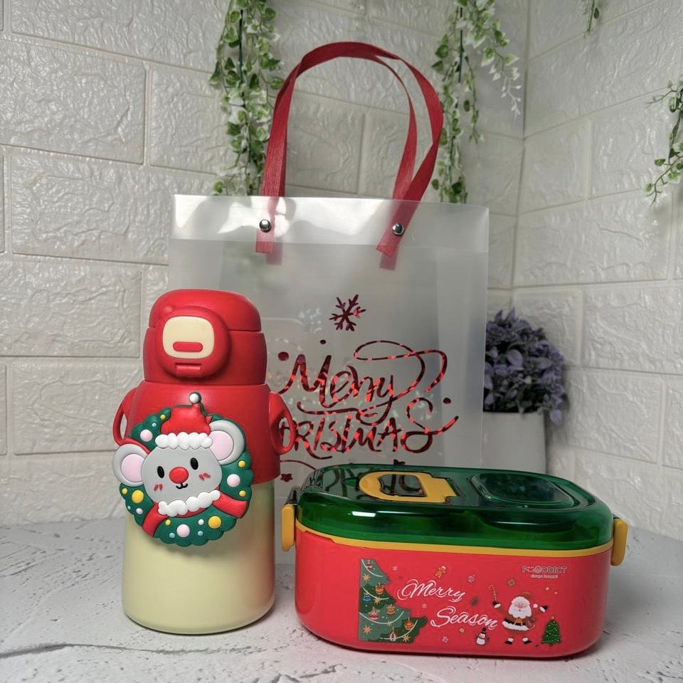 Christmas School Hamper - Steel Lunchbox and Sipper