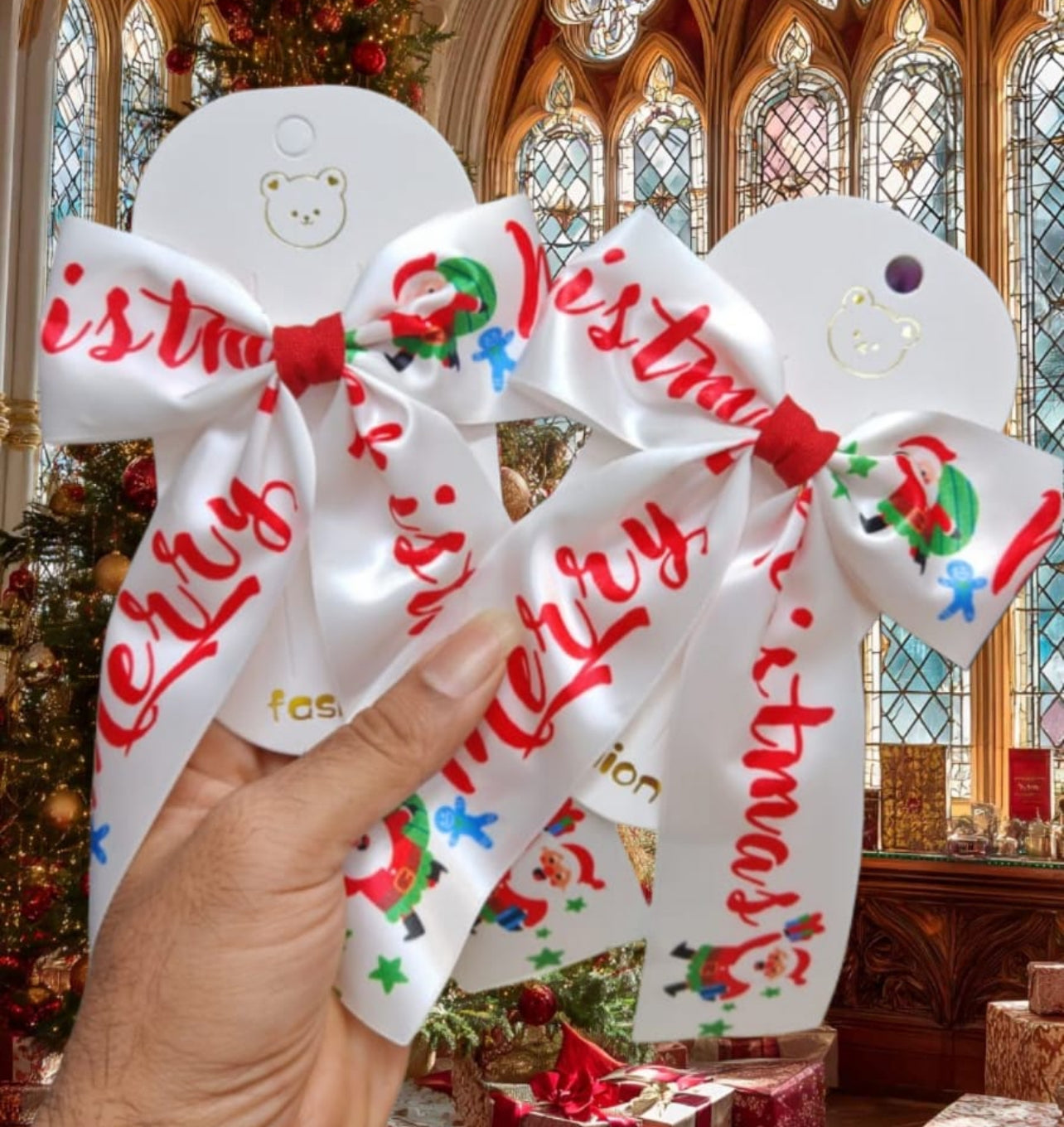 Christmas - Merry Christmas Bow Pin