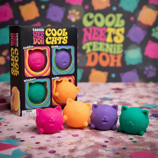 Nee Doh Teenie Cool Cat - 4pcs Pack