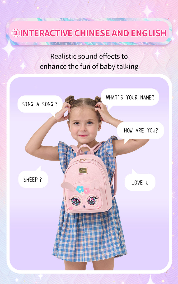 Supercute - Interactive Winking Eyes Backpack, Talking Mode & Music Playback