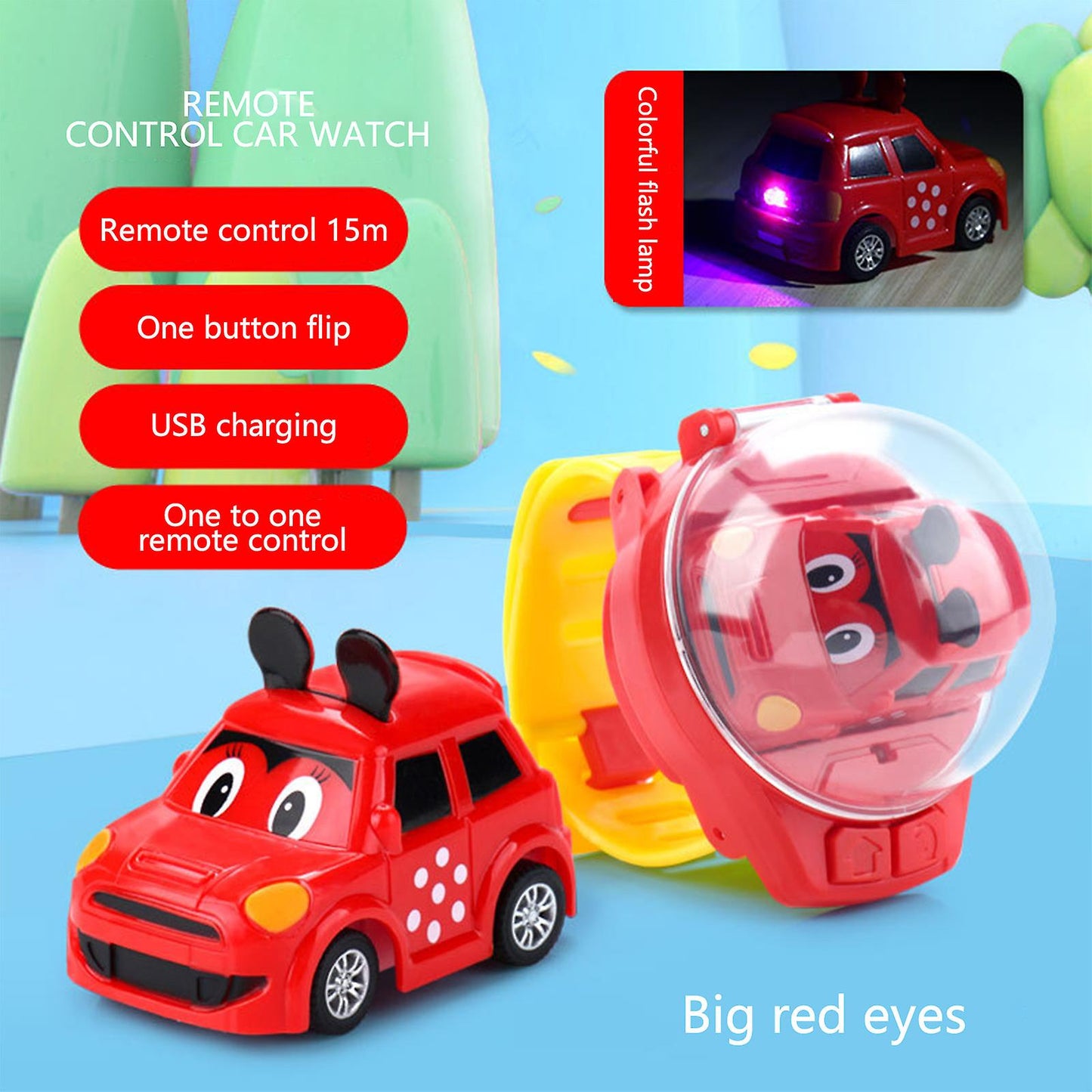 Remote Controlled Wristwatch Toy - Racing Car for Kids