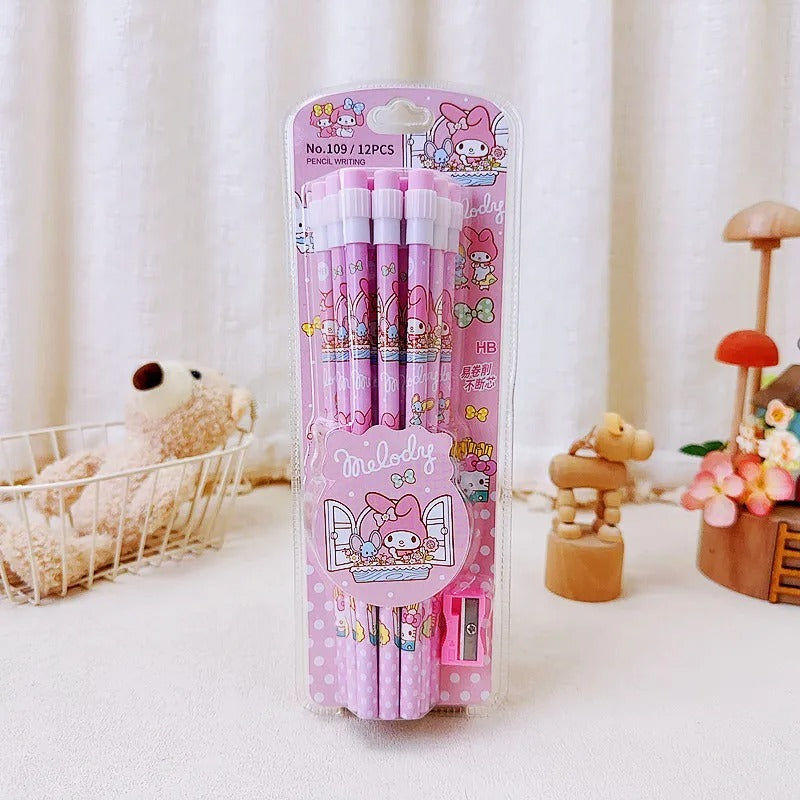 Sanrio Character Pencil Set | 12pcs