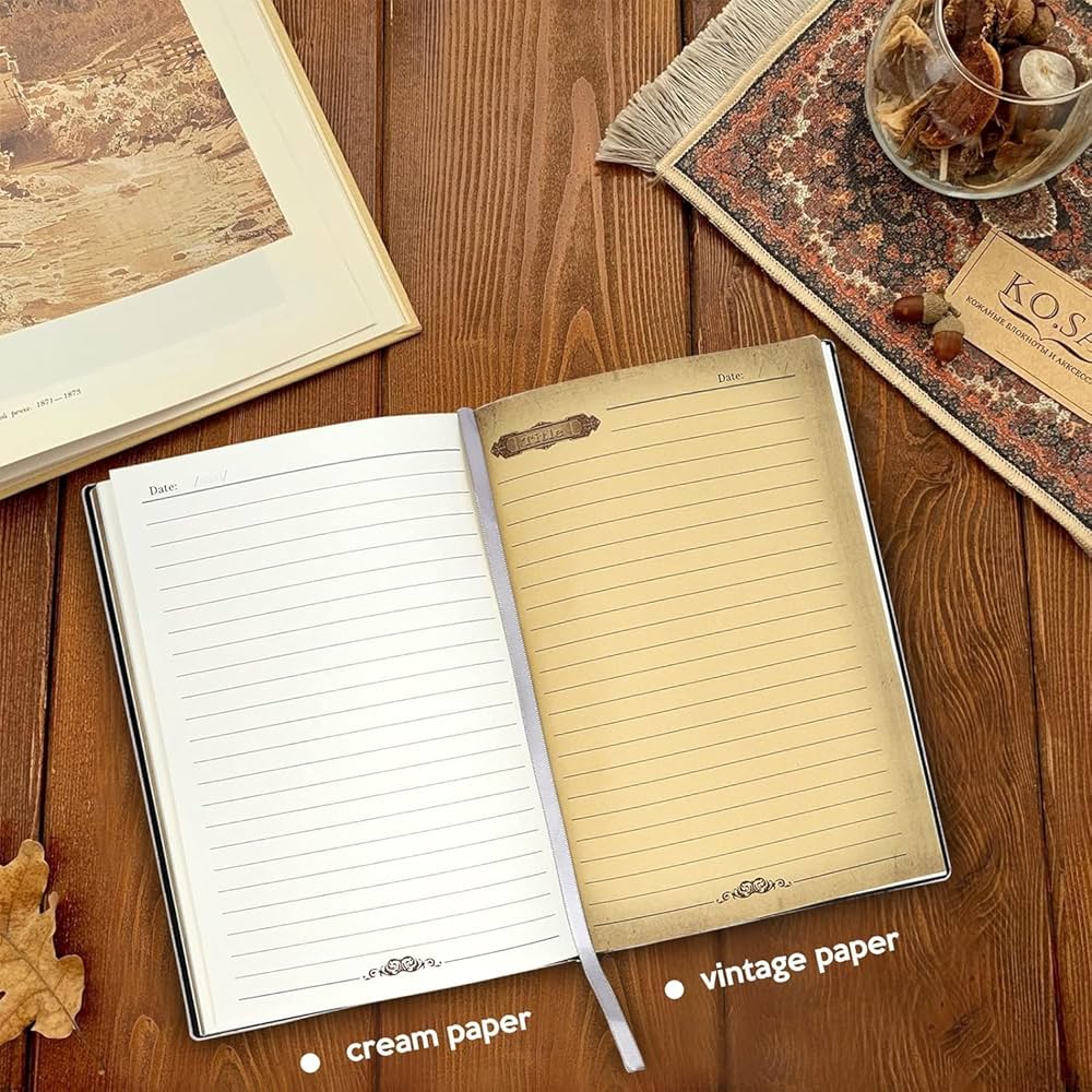 Vintage Leather Journal Writing Notebook - A5