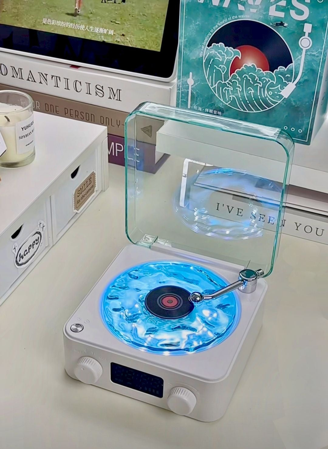 The Waves - Vinyl Player Bluetooth Speaker