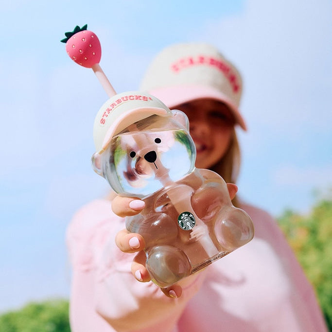 Starbucks Pink Bearista Glass - 20oz