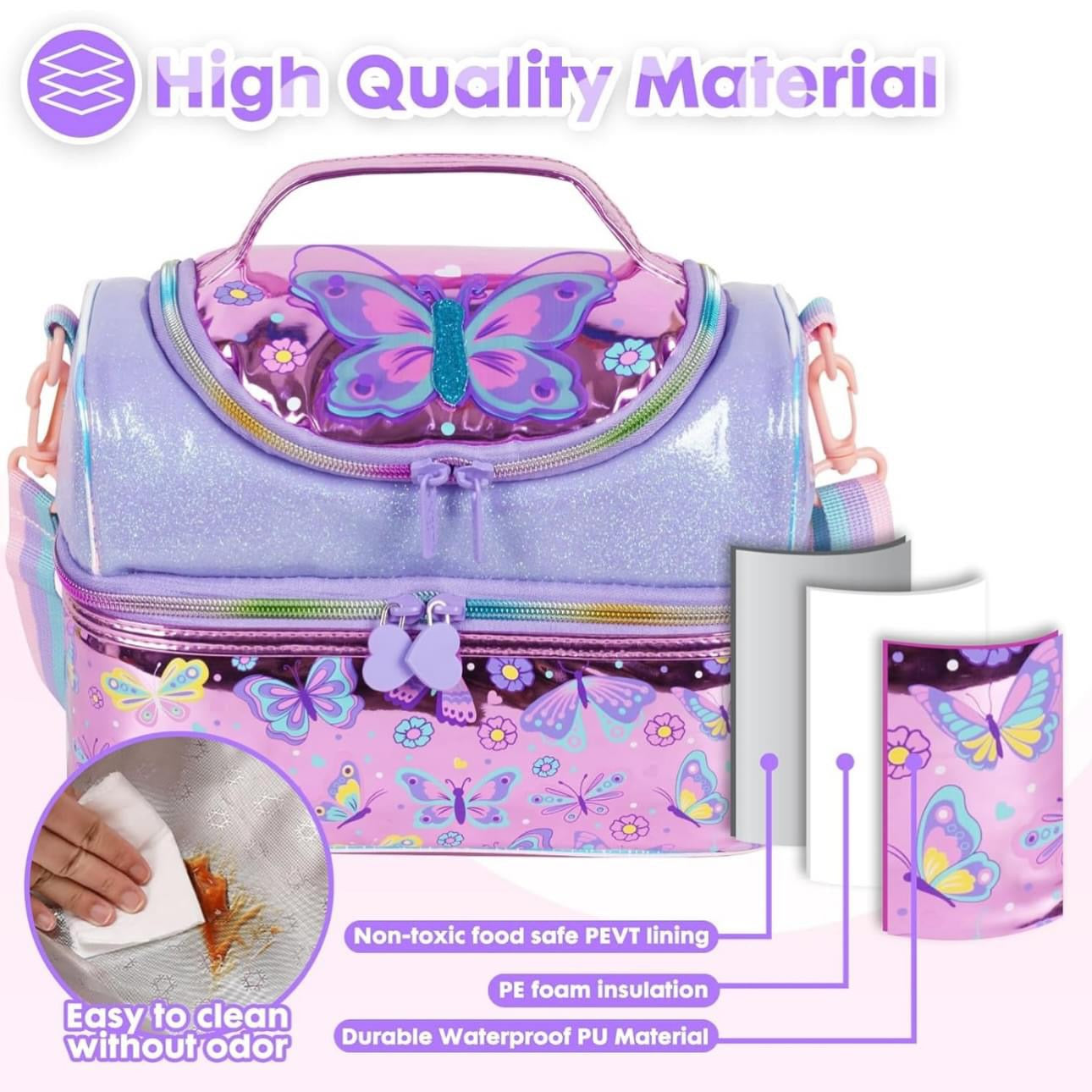 Multipurpose Double Decker Insulated Bag For Kids - Luxury Quality