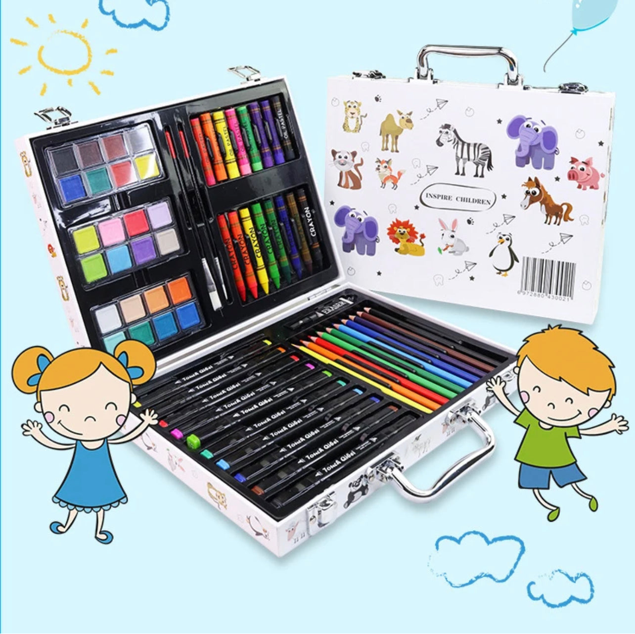 66pcs Coloring Trunk - Amazing Gift for Little Artists