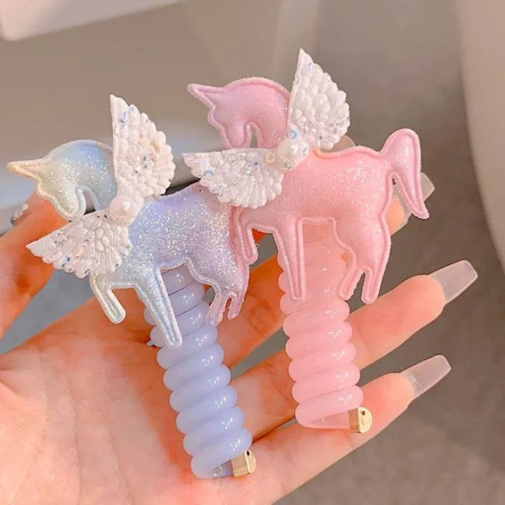 Spiral Unicorn Hair Ties | 2pcs