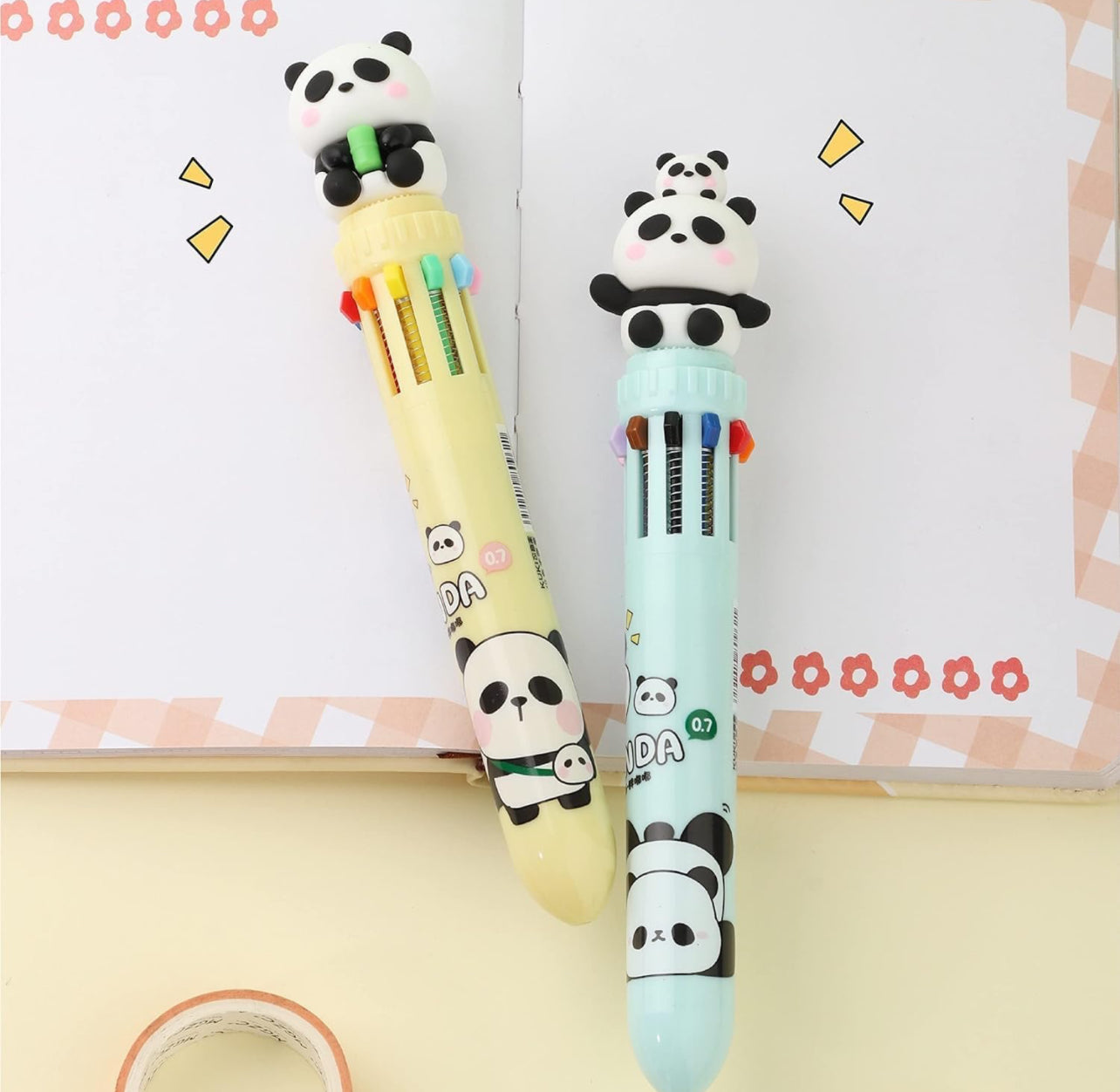 Panda - 10 in 1 multicolor Pens