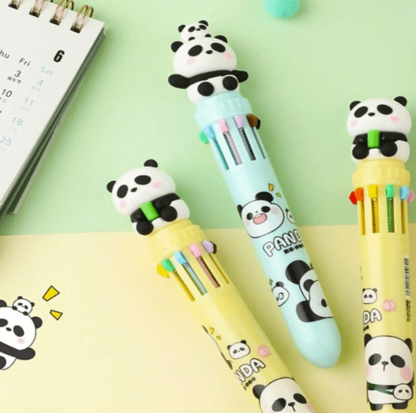 Panda - 10 in 1 multicolor Pens