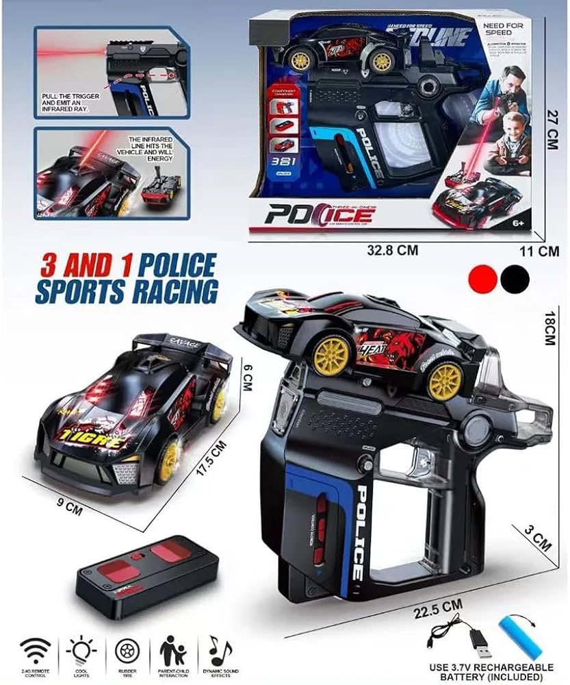 Infrared Battle RC Car Toy with Dual Remotes | Shoot & Knock-Down 2 Players Action Game