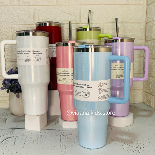 Sparkle Sip - 1200ml Insulated Tumbler | Steel Straw