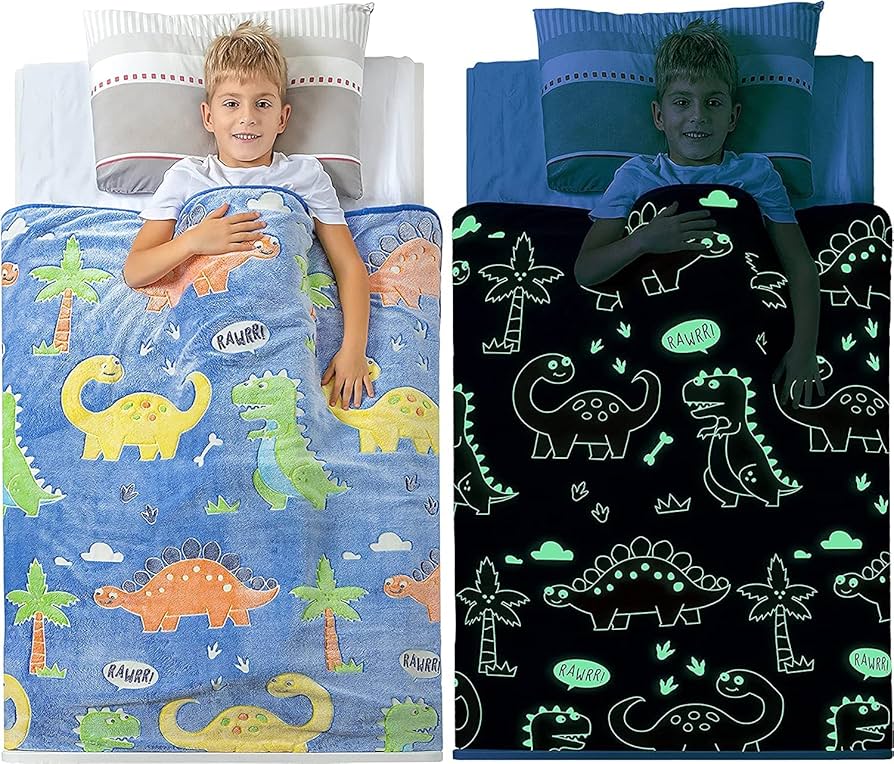 Super Soft Cozy Furry Big Blanket - Glow in The Dark (5ft x 6ft)