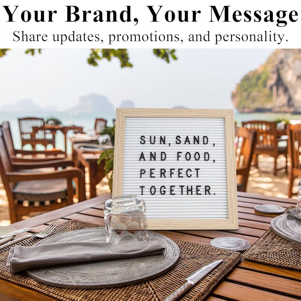 PVC Wooden Letter Board - 10”x10”