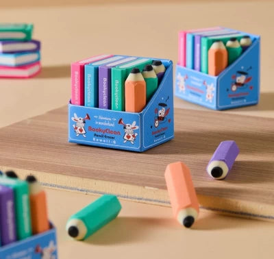 Book Shelf Erasers