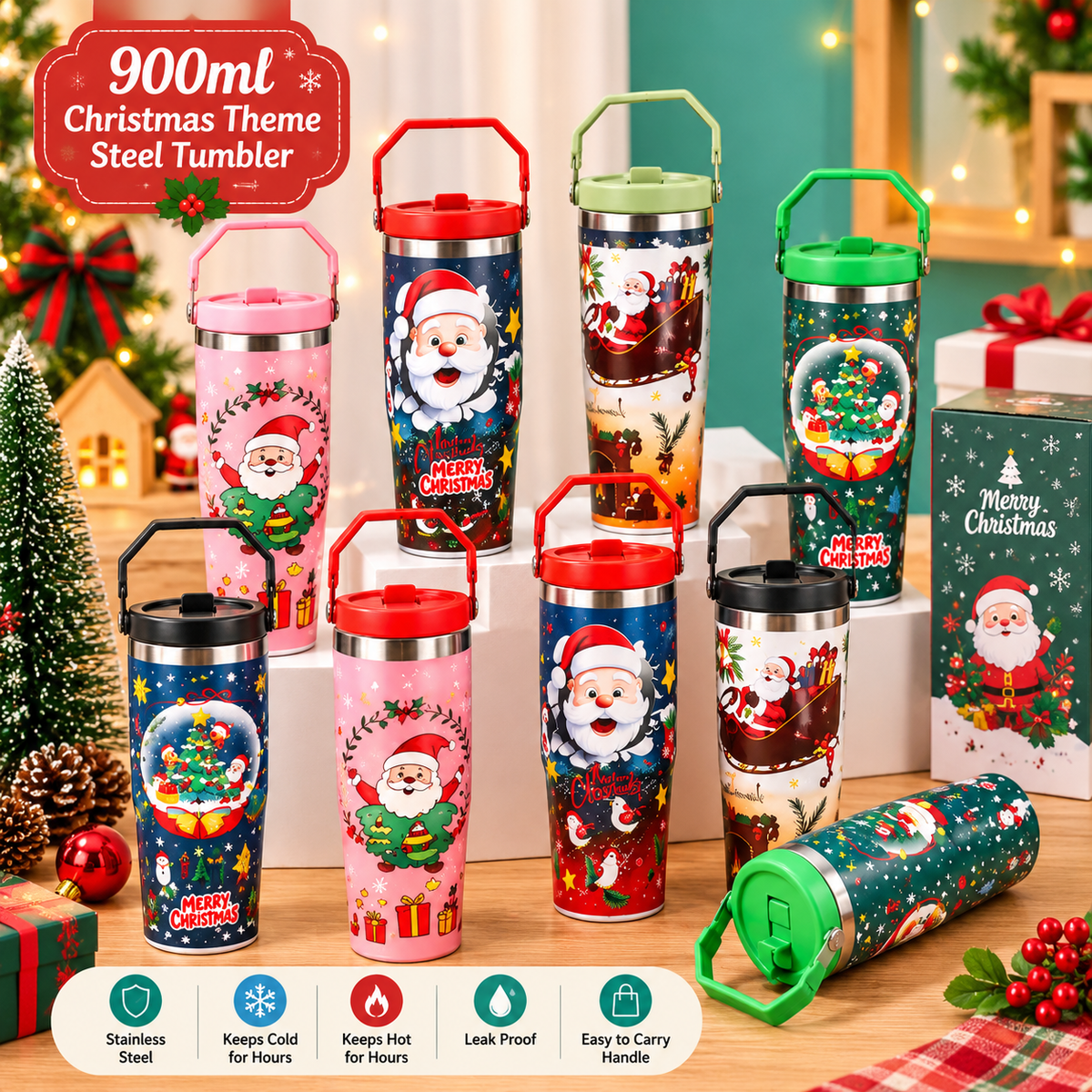 Christmas - 900ml Tumbler