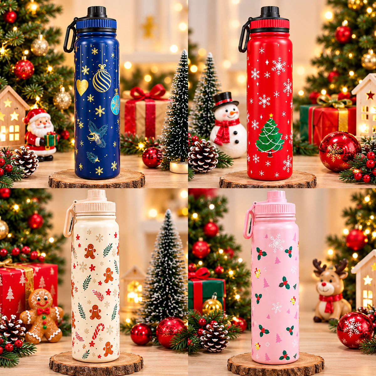 Christmas - 800ml Insulated Bottle