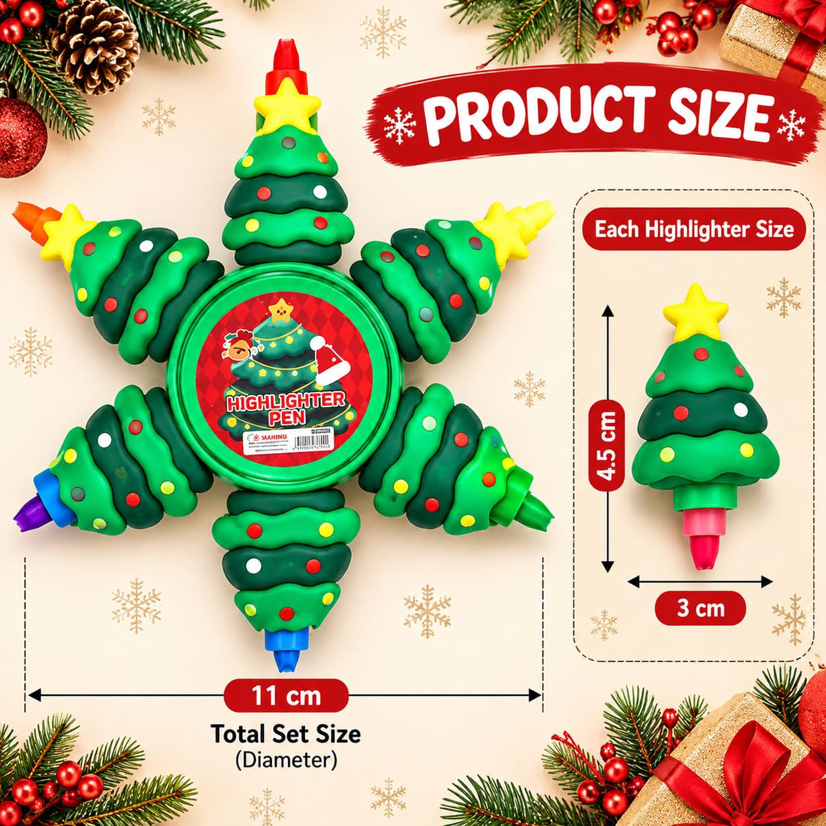 Christmas  - Cute Spinner With Highlighters