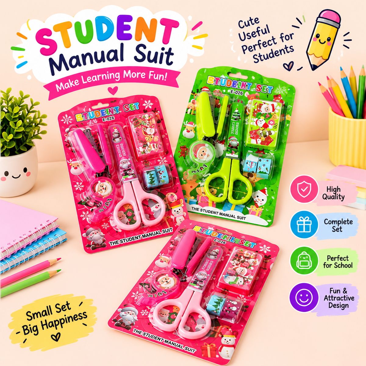 Christmas - 5pcs Stationary Gift Set
